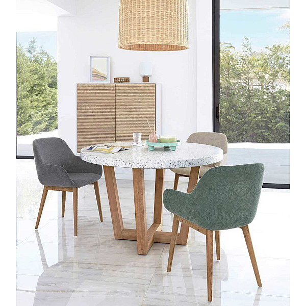 Обідній стіл La Forma SHANELLE CC2258PR05 Ø Білий 120 см-0