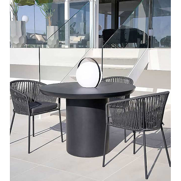 Обідній стіл La Forma TAIMI IT0048PR01 Чорний Ø 110 см-0