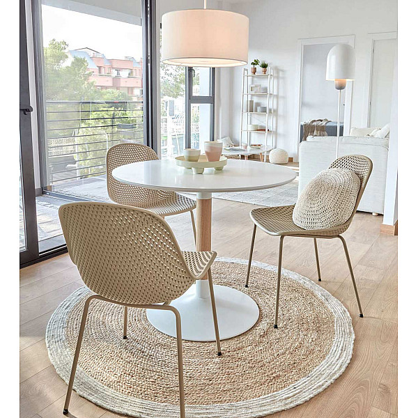 Стіл обідній La Forma TIC CC0091L05 Білий Ø 90 см-0