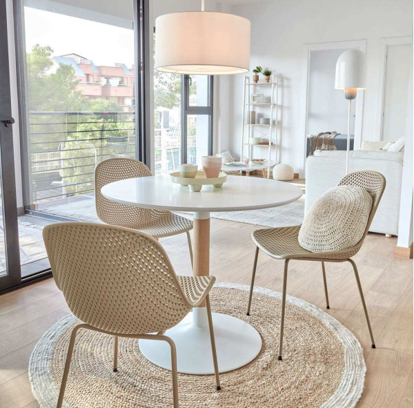 Стол обеденный La Forma TIC CC0092L05 Белый Ø 110 см-0