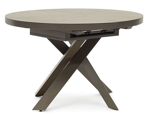 Керамический стол раскладной обеденный La Forma VASHTI 1416T03001KK15 Коричневый 120 (160) х 76 см-1