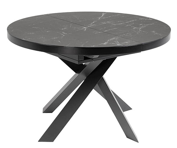 Раскладной обеденный стол La Forma VASHTI 120 (160) см Черный CC5176K01-1