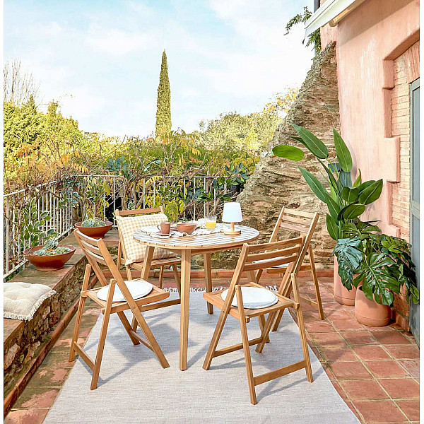 Обеденный садовый стол La Forma VILMA LH0376M46 Ø 90 см-0