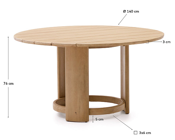 Обідній стіл La Forma Xoriguer J0100105MM46 Ø 140 см-4