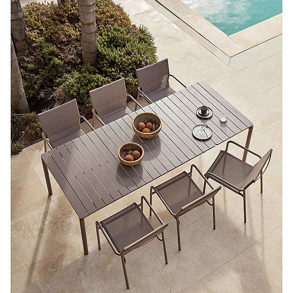 Раскладной обеденный садовый стол La Forma ZALTANA CC6031R10 Коричневый 180 (240) x 100 см-0