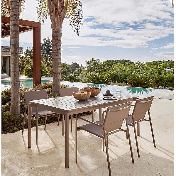 Розкладний обідній садовий стіл La Forma ZALTANA LH0722R10 Коричневий 140 (200) x 90 см-0