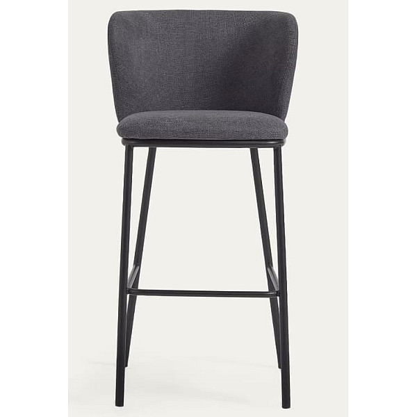 Барный стул La Forma CISELIA CC3001KY15 Темно-серый ткань Синель-3