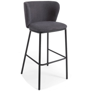 Барный стул La Forma CISELIA CC3001KY15 Темно-серый ткань Синель