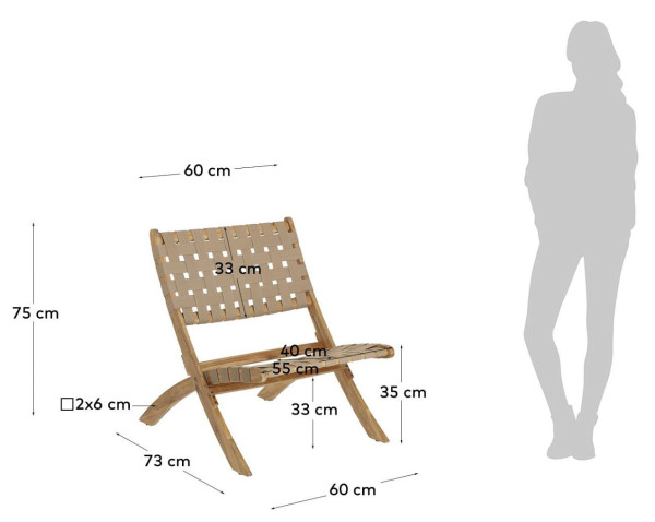 Стул складной La Forma Chabeli CC2094J12 Бежевый-11