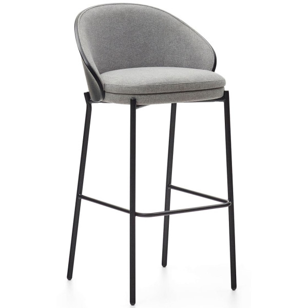 Барний стілець La Forma EAMY C0600002HE12 Сірий-чорний-0