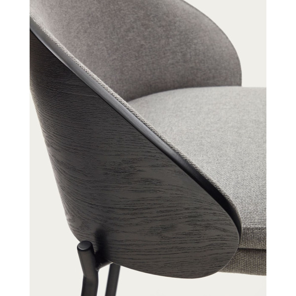 Барний стілець La Forma EAMY C0600002HE12 Сірий-чорний-4