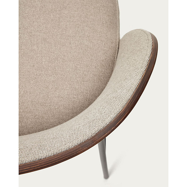 Барный стул La Forma EAMY C0600001HE033 Бежевый-коричневый-4