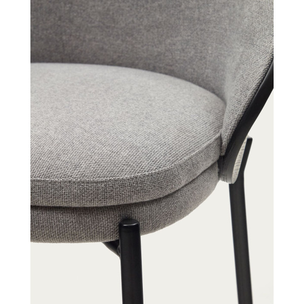 Барний стілець La Forma EAMY C0600002HE12 Сірий-чорний-5