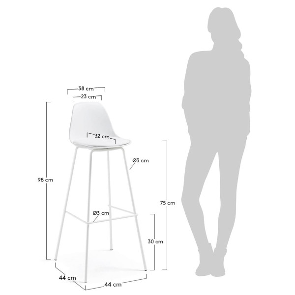 Барный стул La Forma LYSNA Белый-4