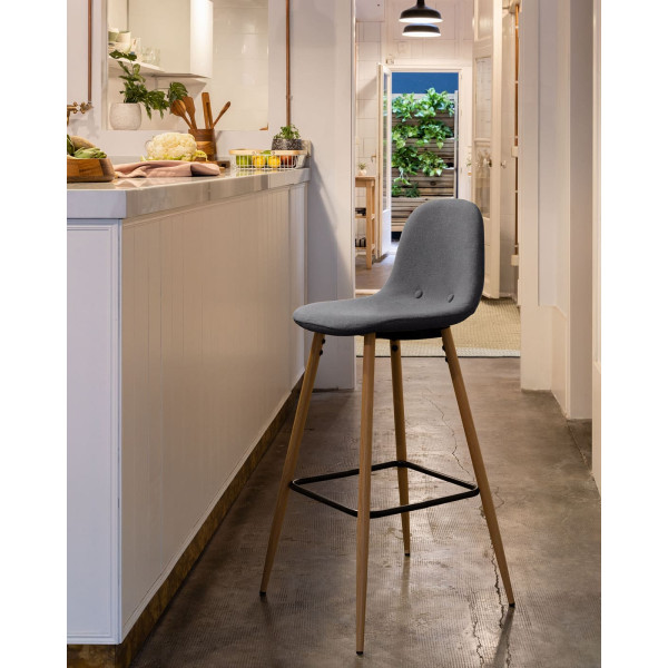 Напівбарний стілець La Forma NILSON Сірий-1