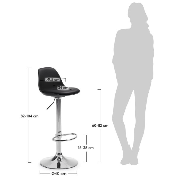 Барный стул La Forma ORLANDO-T Черный-5