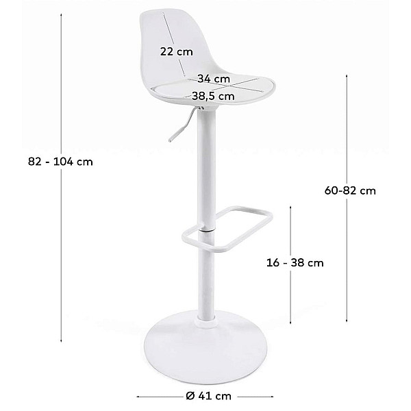 Барный стул La Forma ORLANDO-T CC3015U05 Белый-11