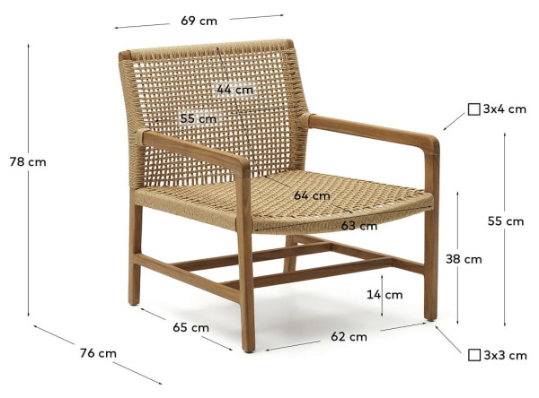 Крісло La Forma SABOLLA J1700018MM46 Бежевий-11