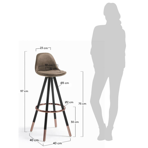 Барный стул La Forma STAG Коричневый-6