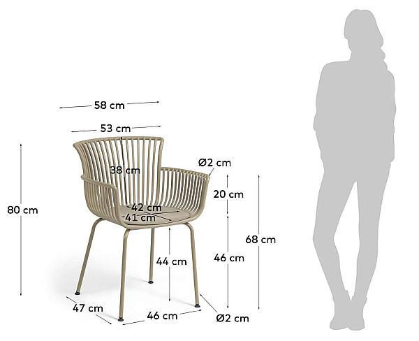 Стул La Forma Surpika CC5196S12 Бежевый-9