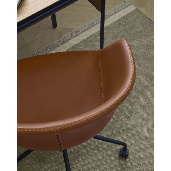 Стілець на коліщатках La Forma ZADINE Коричневий-4