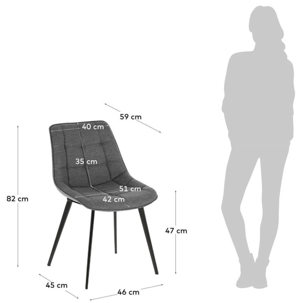Стул La Forma ADAH CC0248VD03 Серый-8