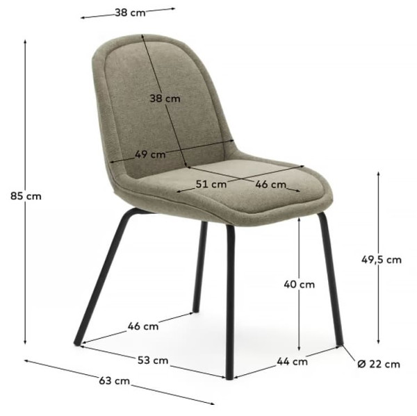 Стул La Forma AIMIN CC6853BF11 Коричневый ткань синель-9