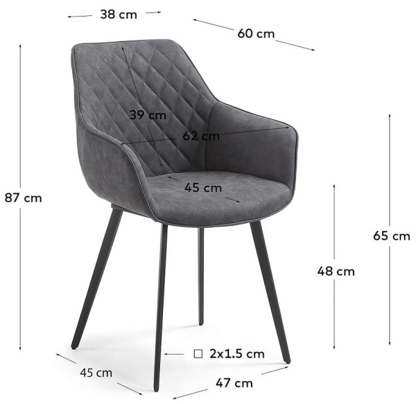 Стілець La Forma AMINY CC0253UE02 Графіт-7