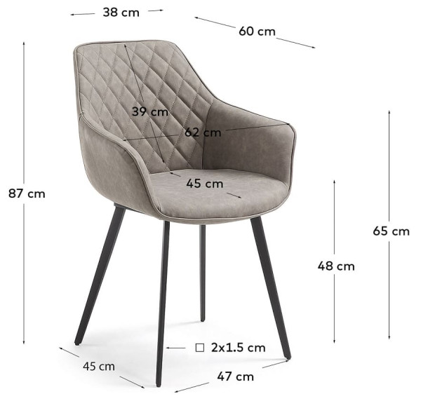 Стул La Forma AMINY CC0253UE85 Серо-коричневый-9