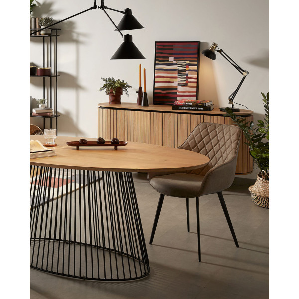 Стул La Forma AMINY CC0253UE85 Серо-коричневый-3