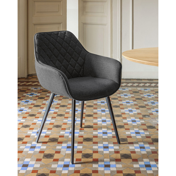 Стул La Forma AMINY CC0253VD15 Темно-серый ткань-1