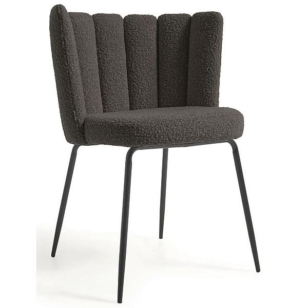 Стілець La Forma Aniela CC2025J01 Чорний букле-0