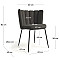 Стул La Forma Aniela CC2025J01 Черный букле-10-thumb