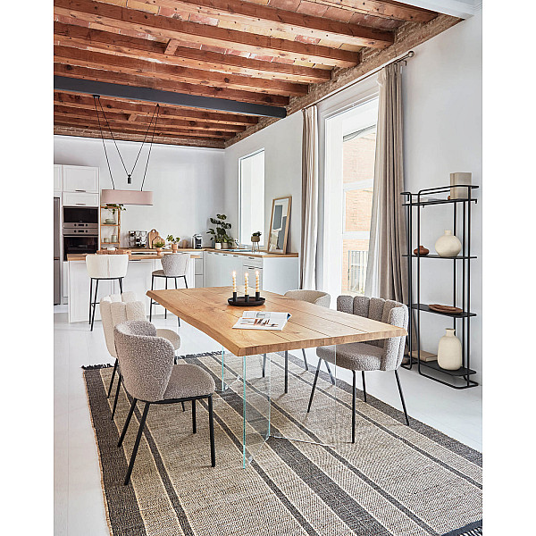 Напівбарний стілець La Forma CISELIA CC3001J14H Сірий букле-5