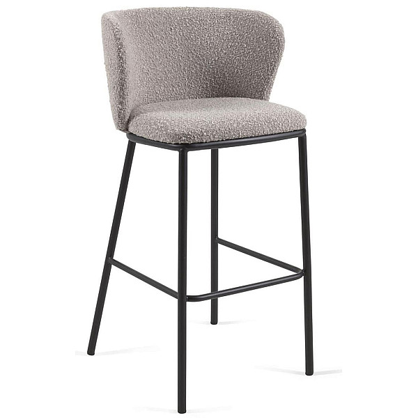 Барний стілець La Forma CISELIA CC3001J14 Сірий букле-0