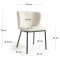 Стул La Forma Ciselia CC3000J33 Белый букле-11-thumb