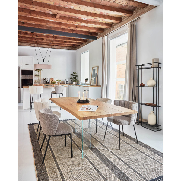 Стілець La Forma Ciselia CC3000J14 Світло-сірий букле-5