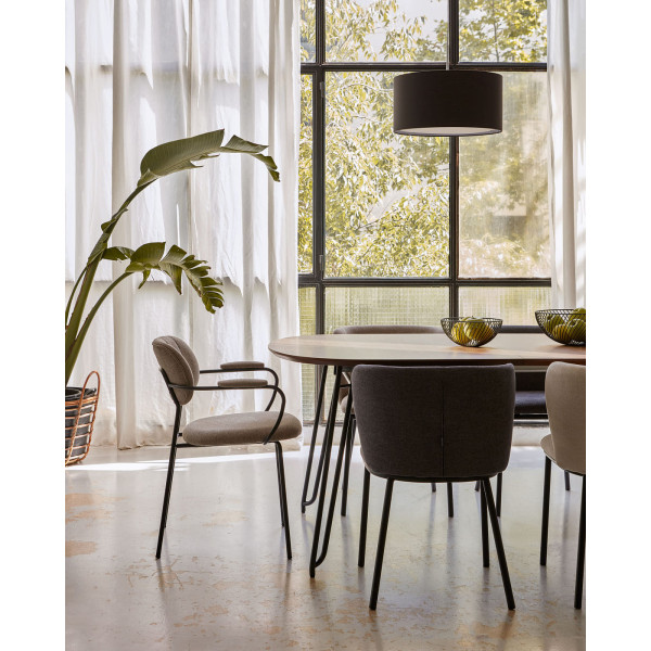 Стул La Forma CISELIA CC3000KY15 Темно-серый ткань синель-2