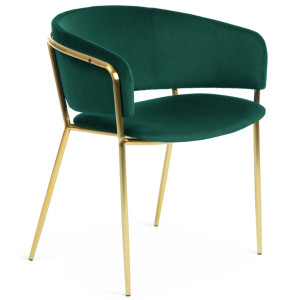 Кресло La Forma KONNIE Зеленый велюр