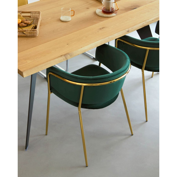 Крісло La Forma KONNIE Зелений велюр-5