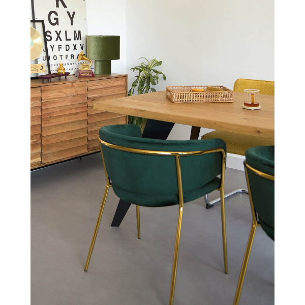 Крісло La Forma KONNIE Зелений велюр-7