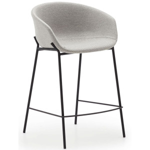 Полубарный стул La Forma YVETTE CC1081VD14H Светло-серый ткань