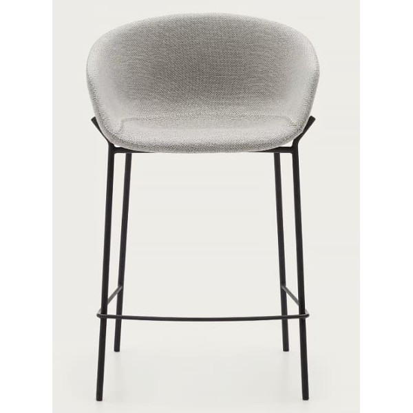 Полубарный стул La Forma YVETTE CC1081VD14H Светло-серый ткань-1