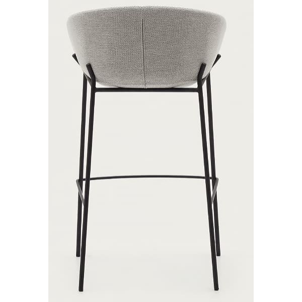 Полубарный стул La Forma YVETTE CC1081VD14H Светло-серый ткань-4