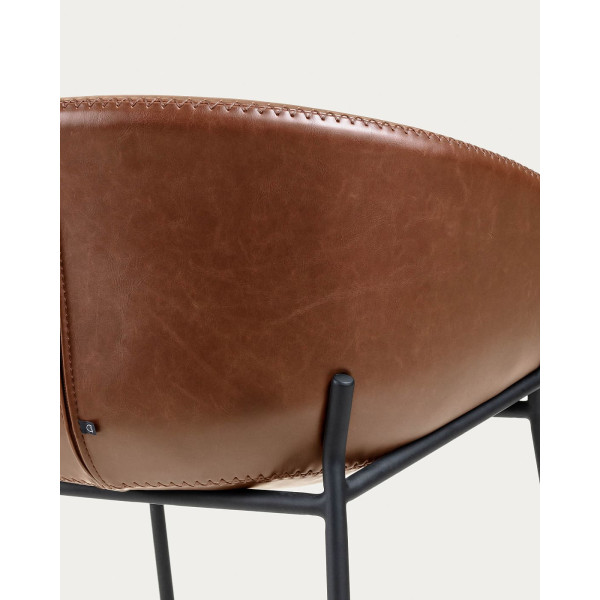 Напівбарний стілець La Forma ZADINE CC1081U10H Коричневий екошкіра-6