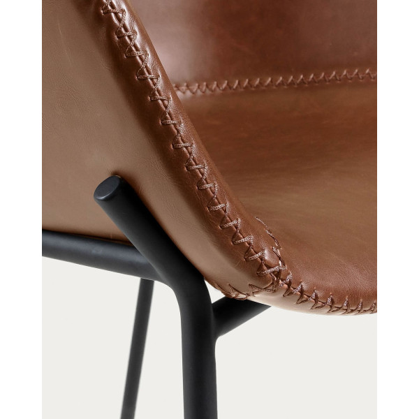 Напівбарний стілець La Forma ZADINE CC1081U10H Коричневий екошкіра-4
