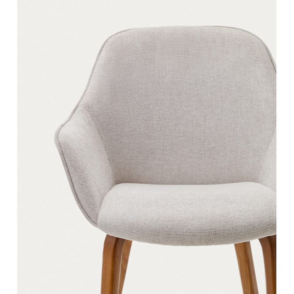 Стілець La Forma ALELI C01000116BF12 Світло-сірий тканина синель-8