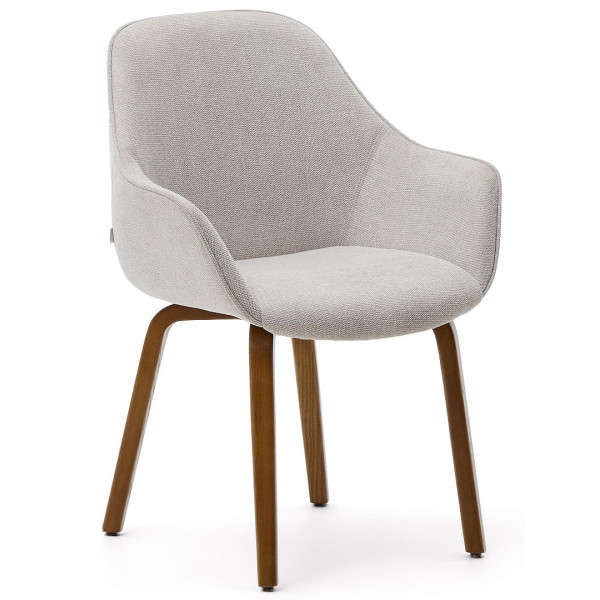 Стілець La Forma ALELI C01000116BF12 Світло-сірий тканина синель-0