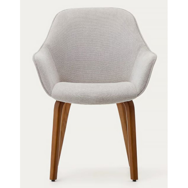 Стілець La Forma ALELI C01000116BF12 Світло-сірий тканина синель-3