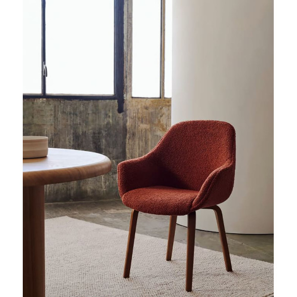 Стілець La Forma ALELI C01000116HI84 Теракотовий букле-1